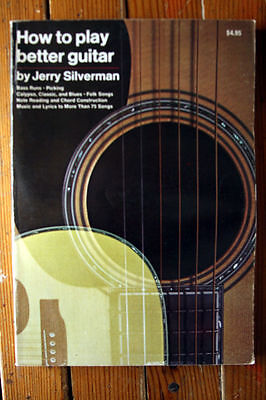 How to Play Better Guitar by Jerry Silverman 1968 Vintage Calypso Blue Folk (Best Guitar To Play Blues)