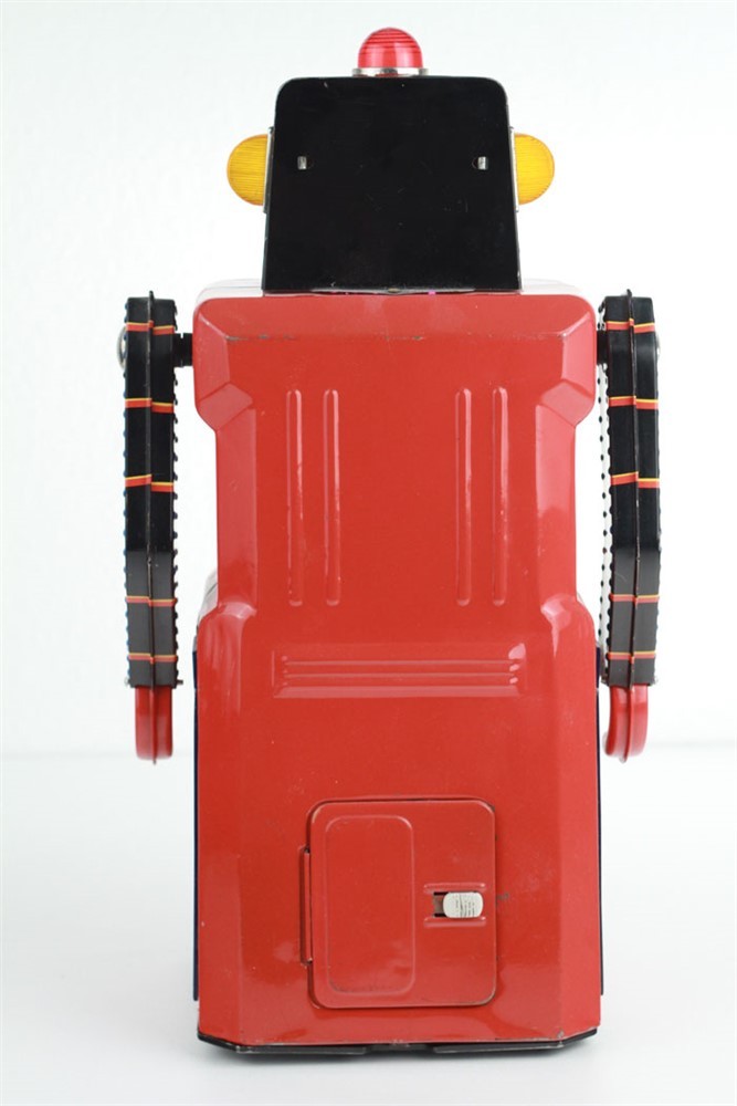 Vintage Rare Working Masudaya SONIC ROBOT Train Gang of Five Tin Toy Japan Space