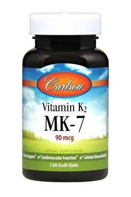 Carlson Laboratories Витамин K2 в форме MK-7 90 мкг 120 мягких таблеток