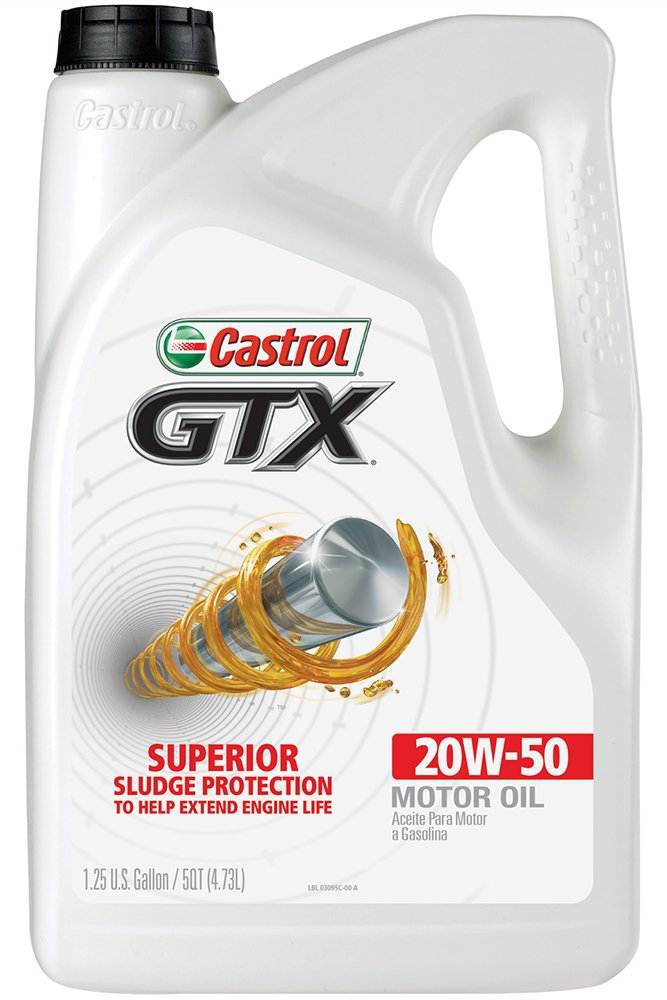 Castrol GTX 20W-50 Conventional Motor Oil Anti-Sludge ...