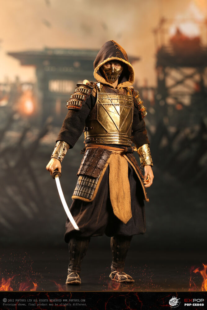 モータルコンバット PopToys EX049 スコーピオン 1/6 フィギュア New POPTOYS EX049 1/6 Mortal Kombat Scorpion Copper&Leather