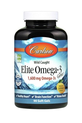 Carlson Laboratories Elite Omega-3 Gems 90 мягких капсул