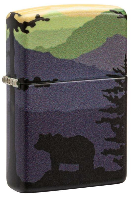 Zippo Windproof Bear & Tree Landscape 360 Degree Lighter, 49482 New In Box