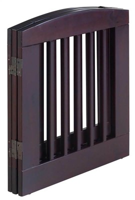 3-Panel Medium Expansion Pet Gate with Door in Cappuccino [ID 3458408]
