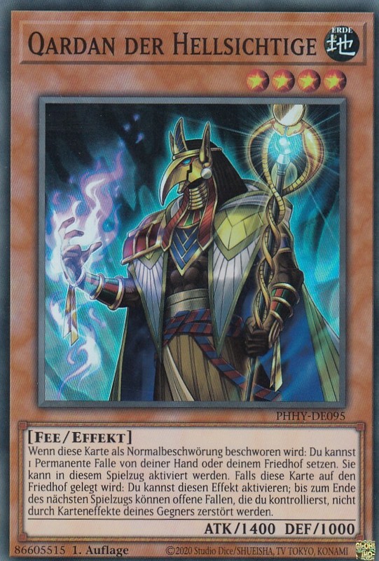 Qardan Der Hellsichtige Phhy-De095 Super Rare Photon Hypernova Yugioh Deutsch