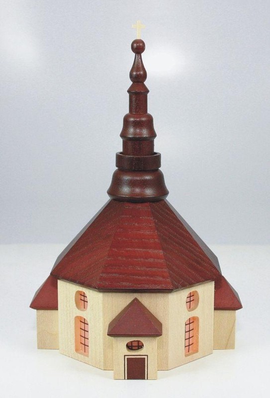  Seiffener Kirche15 Cm Kapelle Weihnachten Tischschmuck Deko Natur 204/127 Kn