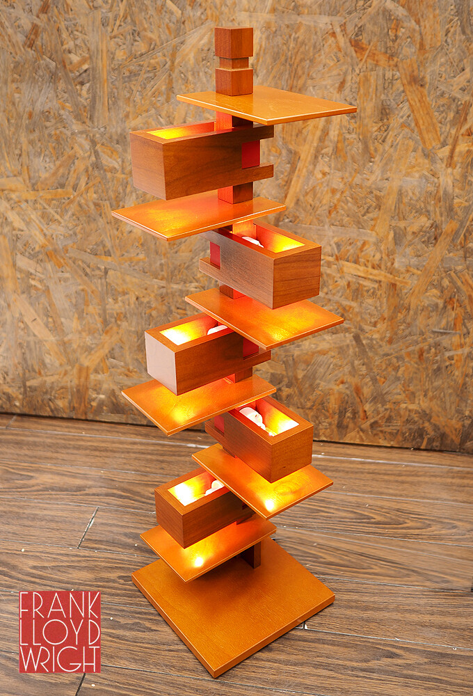TALIESIN 3  Frank Wright 正規品 Frank Lloyd Wright Taliesin 3 Table Lamp - Cherry