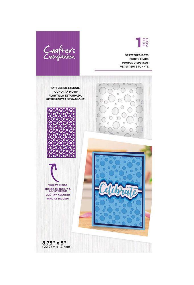 Crafter's Companion Schablone (12.7x22,2 cm) - Punkte
