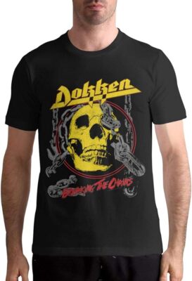 Dokken Breaking the Chains Black Short Sleeve Size S-4XL T-Shirt  PP963