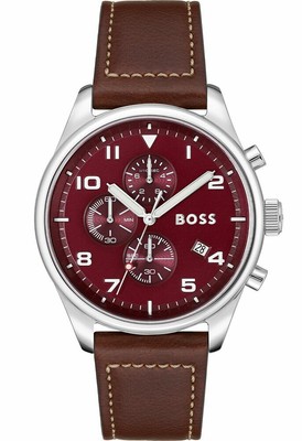 Pre-owned Hugo Boss Brown Mens Chronograph Watch View 1513988
