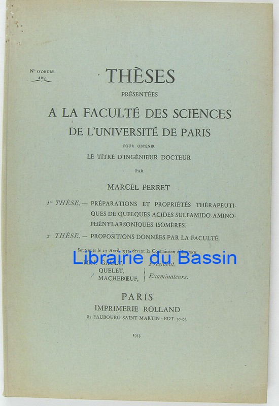 PrÃ©Parations PropriÃ©TÃ©S ThÃ©Rapeutiques Acides Sulfamido-Amino-PhÃ©Nylarsoniques