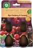 Air Wick Essential Mist – Twin Refill Ripe Cranberry and Currants, 2 Refills