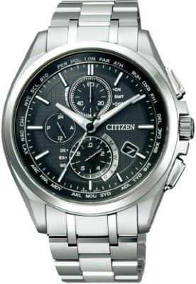 Pre-owned Citizen [] Attesa Press Eco-drive Direct Flight At8040-57e Men's Watch From Japan