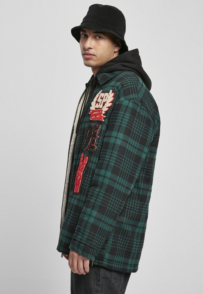 SOUTHPOLE SOUTHPOLE JACKE FLANNEL APPLICATION SHIRT JACKET DARKFRESHGREEN