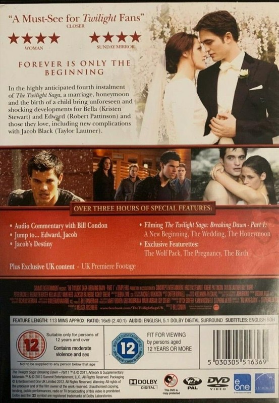 The Twilight Saga: Breaking Dawn - Part 1 DVD (2012) | eBay