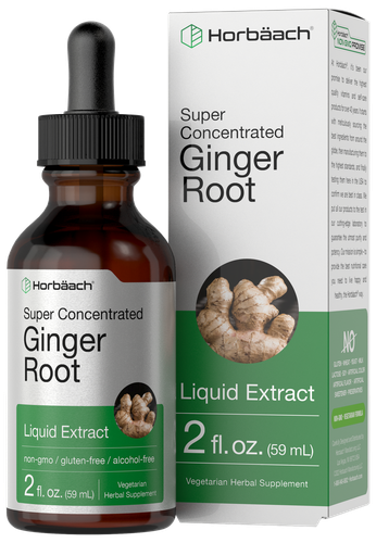 Жидкий экстракт корня имбиря | 2 жидких унции | Безалкогольное | Вегетарианская | по Хорбаху