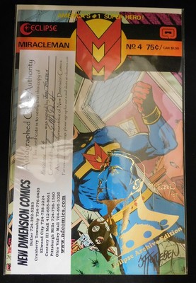 MIRACLEMAN 4 ARCHIVES GOLD ECLIPSE COMIC SIGNED JOHN TOTLEBEN W/COA 1985 VF/NM