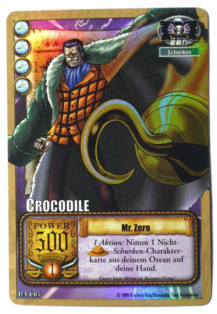 Deutsch Neu Foil Mr Zero Holo Karte One Piece Crocodile Ba C05 Ccg Individual Cards Lincolnavenuenj Collectables