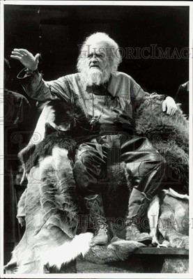 1990 Press Photo Actor Hal Holbrook in Play ''King Lear,'' New York - afx16656