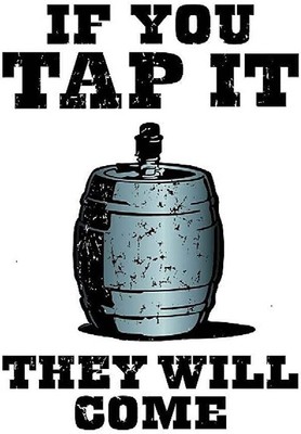 If You Tap It They Will Come Magnet 2.5  X 3.5  Beer Home brew Craft 