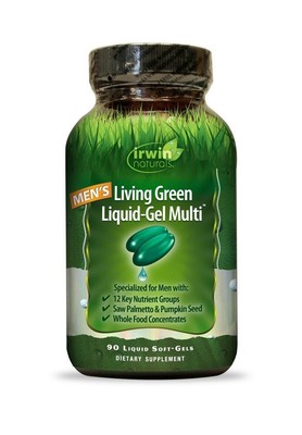 Irwin Naturals Living Green Жидкость-гель Мульти для мужчин, 90 капсул