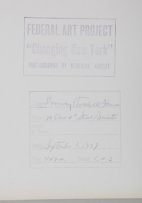 Berenice Abbott Original Gelatin Silver 1937 Photograph WPA Federal Art Project