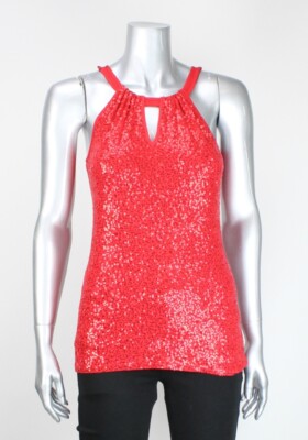 

Inc International Concepts New Red Sequin Front Halter Top  $ 59,5, Красный