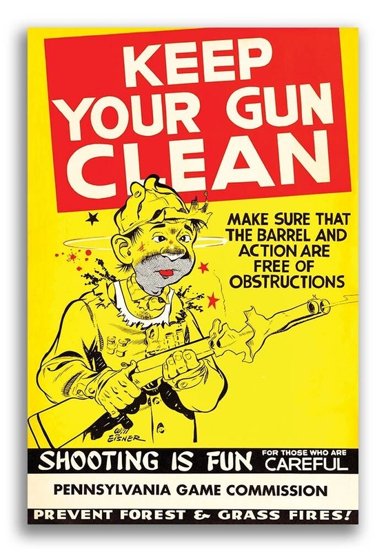 PS『 GUN BARL ガンバァール / GUN CON使用上の注意』ポスター Unusual 1950s Gun Safety Poster - Shooting is Fun! - 16x24 | eBay