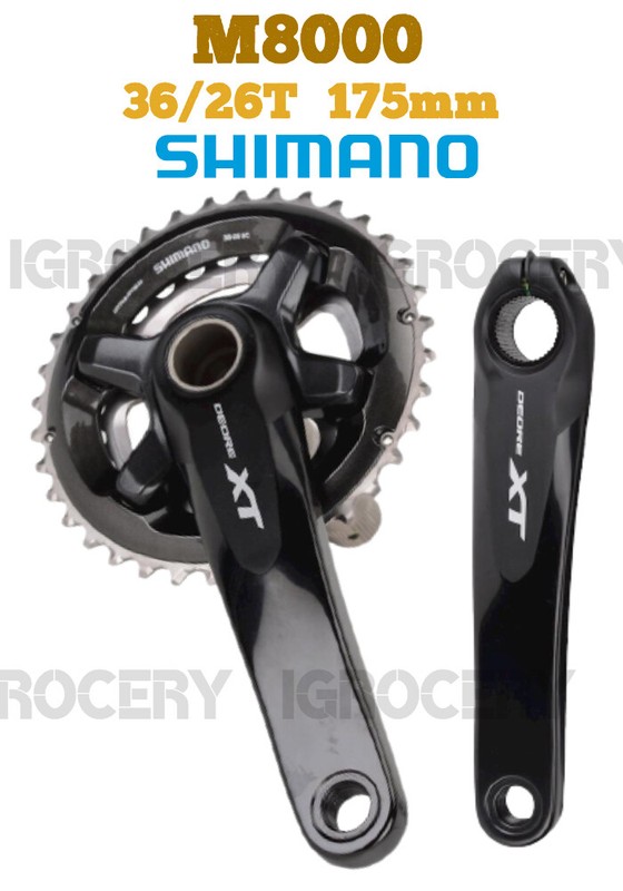 Shimano XT M8000 Hollowtech II 2x11-speed Crankset 36/26T 175mm New