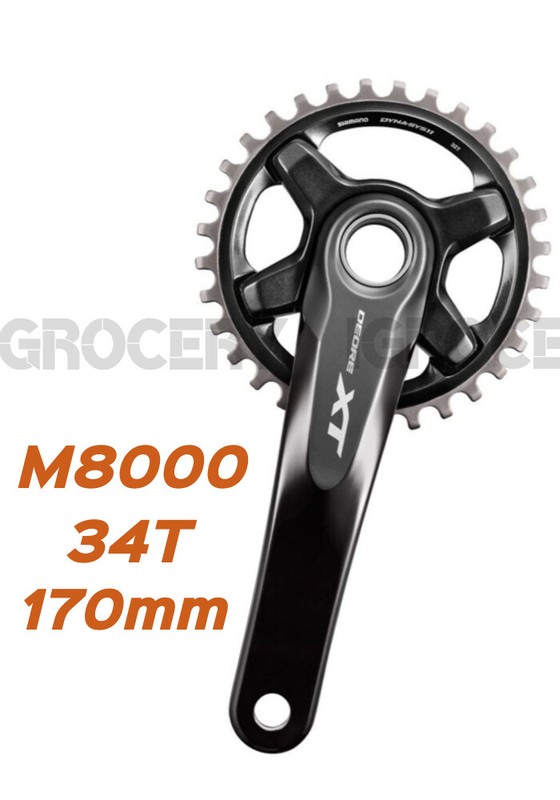 Shimano Deore XT FC-M8000-1 34T 170mm Crankset Without BB Mountain Bike