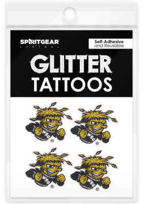 Wichita State Shockers Glitter Tattoos 4 Pack Face Stickers