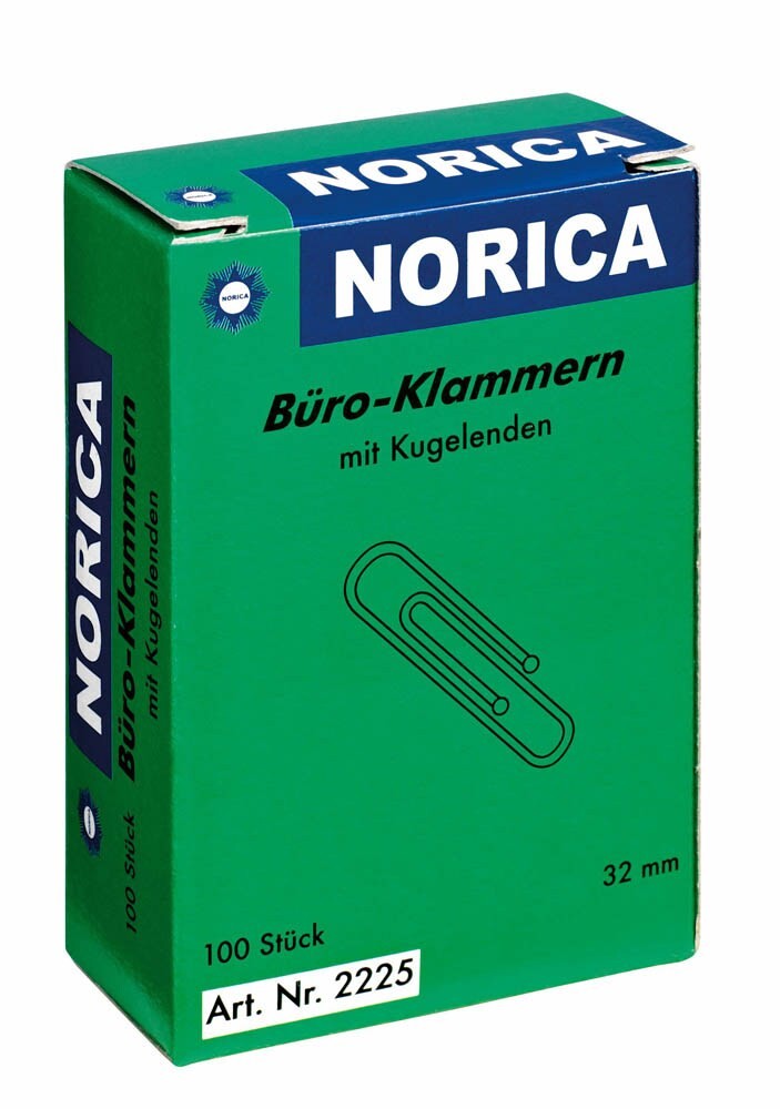 ALCO Büroklammern NORICA 32 mm silbern und galvanisiert, 100 St.