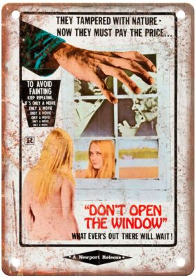 Dont Open The Window Vintage Movie Poster Old Retro Look Metal Sign MP1281