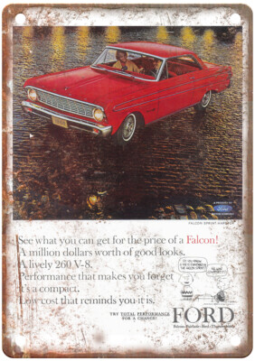 Vintage 1964 Ford Falcon Sprint 1 Ad Retro Look Metal Sign A7428