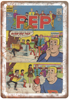 Vintage Comic Book Cover Pep 229 Retro Look Metal Sign J2181