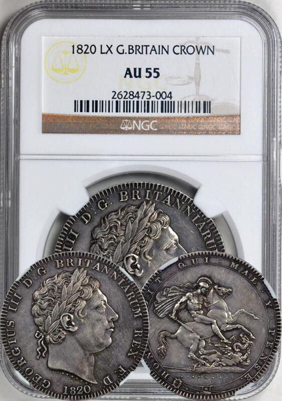 Great Britain 1820 George Iii Crown Ngc Au-55. Extremely Nice For The Grade!