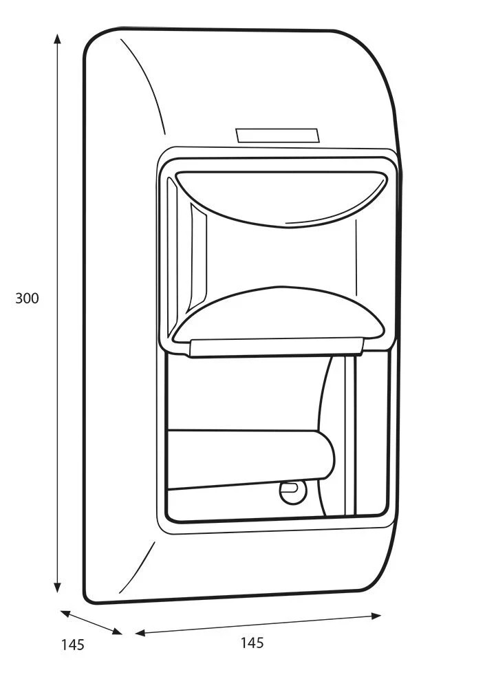 Katrin Toilet 2-Roll Dispenser  Black 145x300x145mm Conventional Toilet Rolls