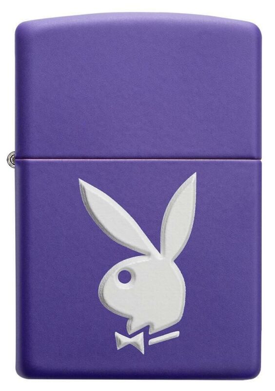 Zippo 49286, 3D Playboy Beach Rabbit Head,  Purple Matte Finish Lighter