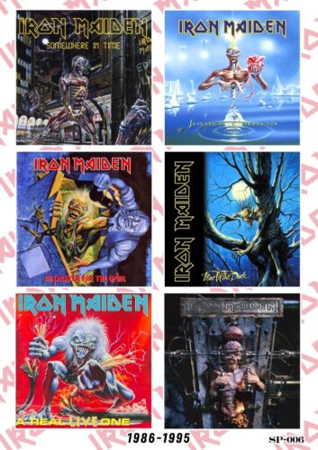 Iron Maiden Stickers Pack Heavy Metal Music Band Album Covers 1986-1995