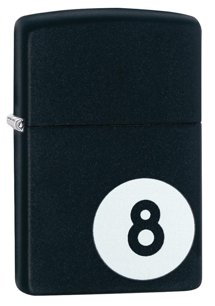 Zippo 28432, 8 шаров-бильярд, черная матовая зажигалка