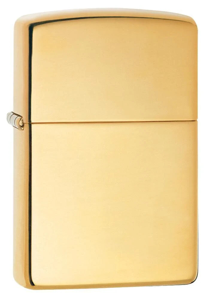 Zippo 254B, классическая зажигалка с полированной латунной отделкой, полноразмерная