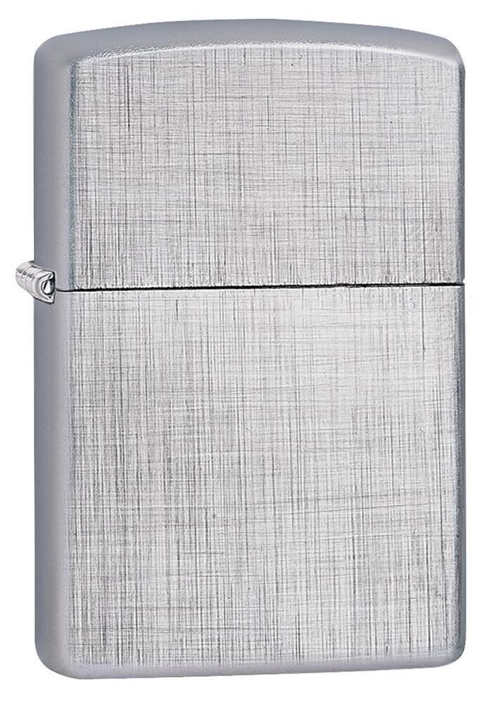 Zippo 28181, зажигалка Classic Linen Weave с хромированной отделкой, полноразмерная