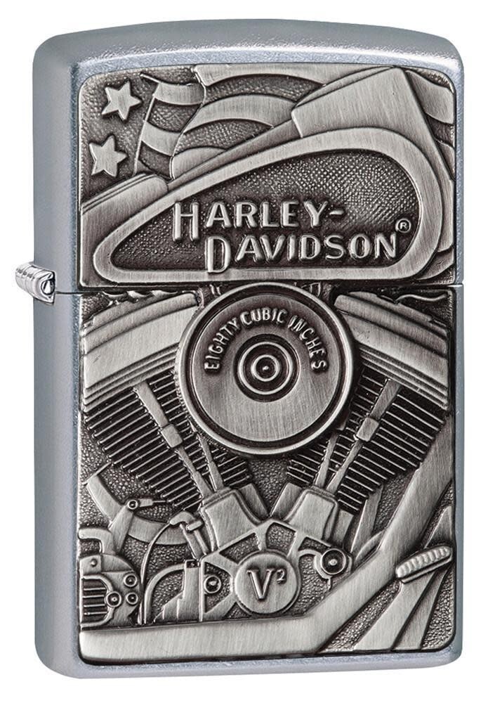 Zippo 29266, Harley Davidson Motorcycles Emblem Surprise Lighter, Street Chrome