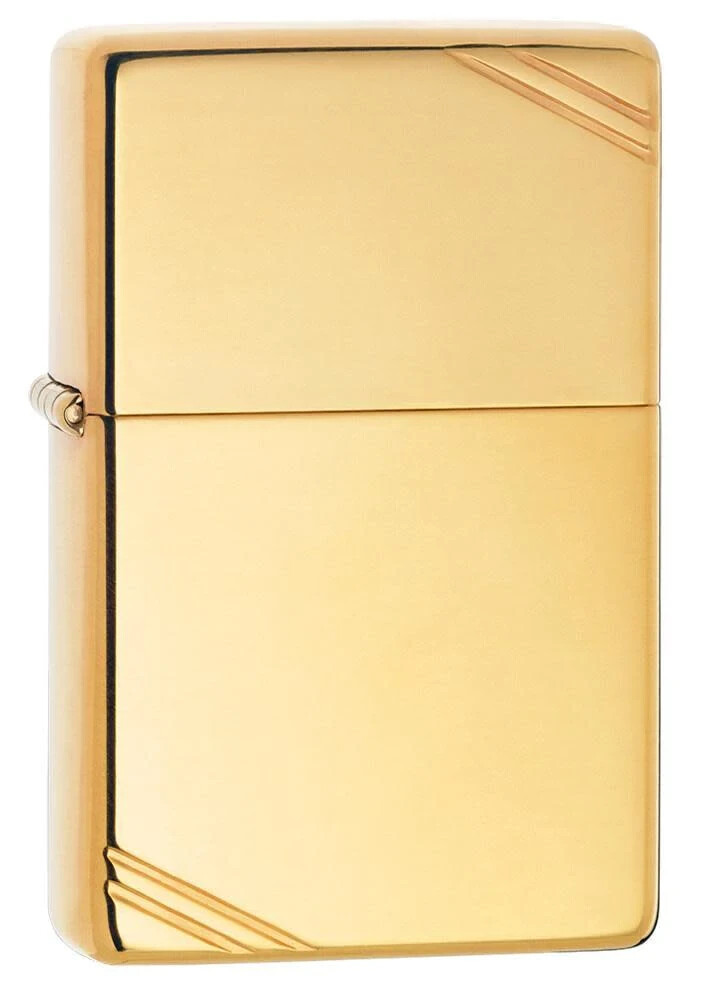 Zippo 270, зажигалка Vintage Styles Brass with Slashes, полированная латунь