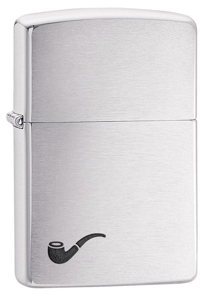 Zippo 200PL, зажигалка для трубки, классическая зажигалка с матовым хромированным покрытием