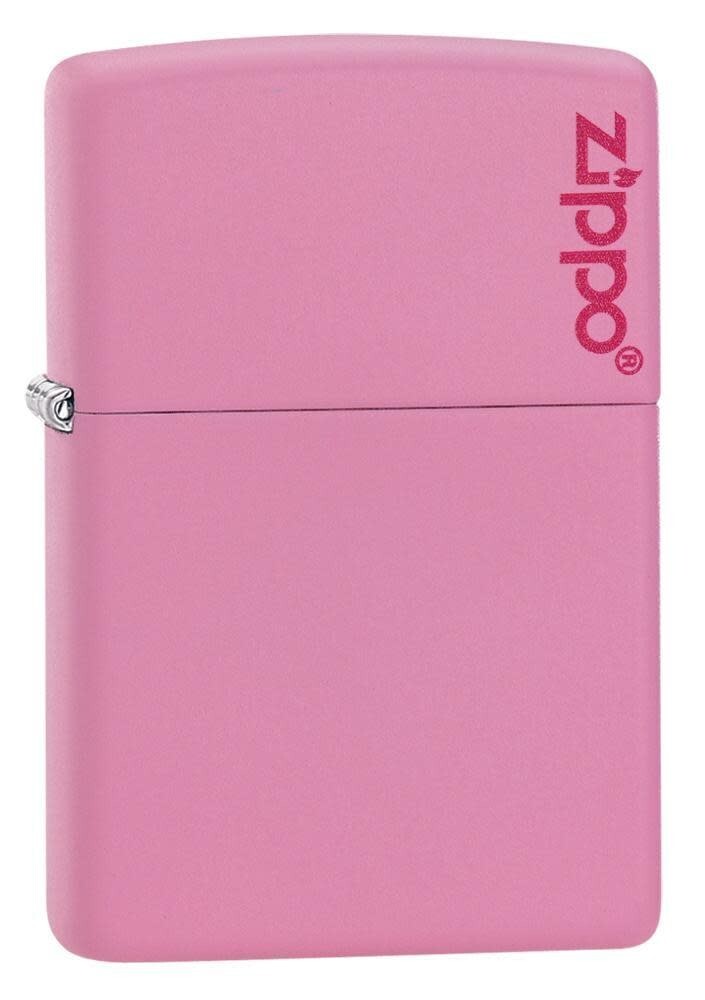 Zippo 238ZL, классическая розовая зажигалка с матовым покрытием, логотип Zippo, полноразмерная