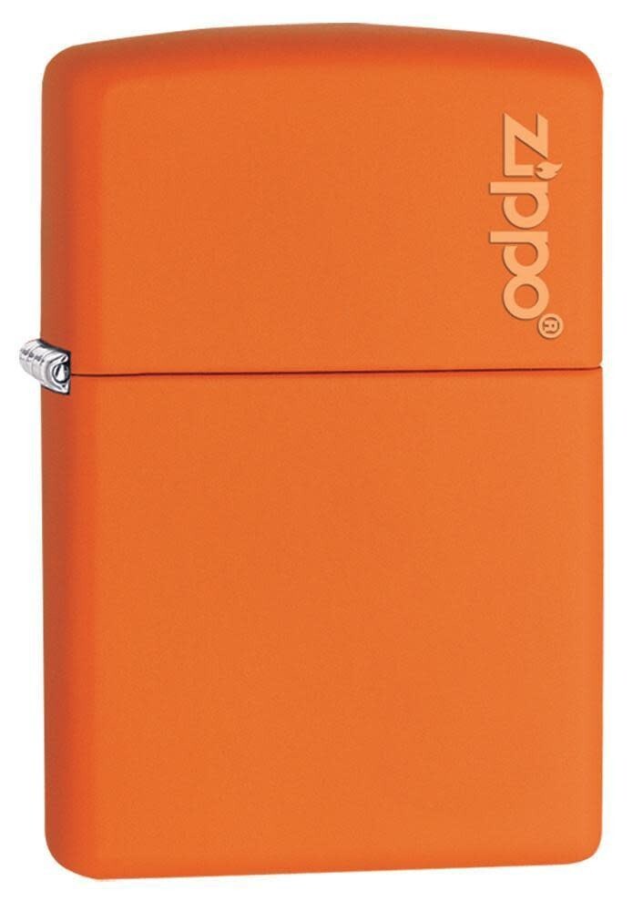 Zippo 231ZL, классическая оранжевая матовая зажигалка, логотип Zippo, полноразмерная