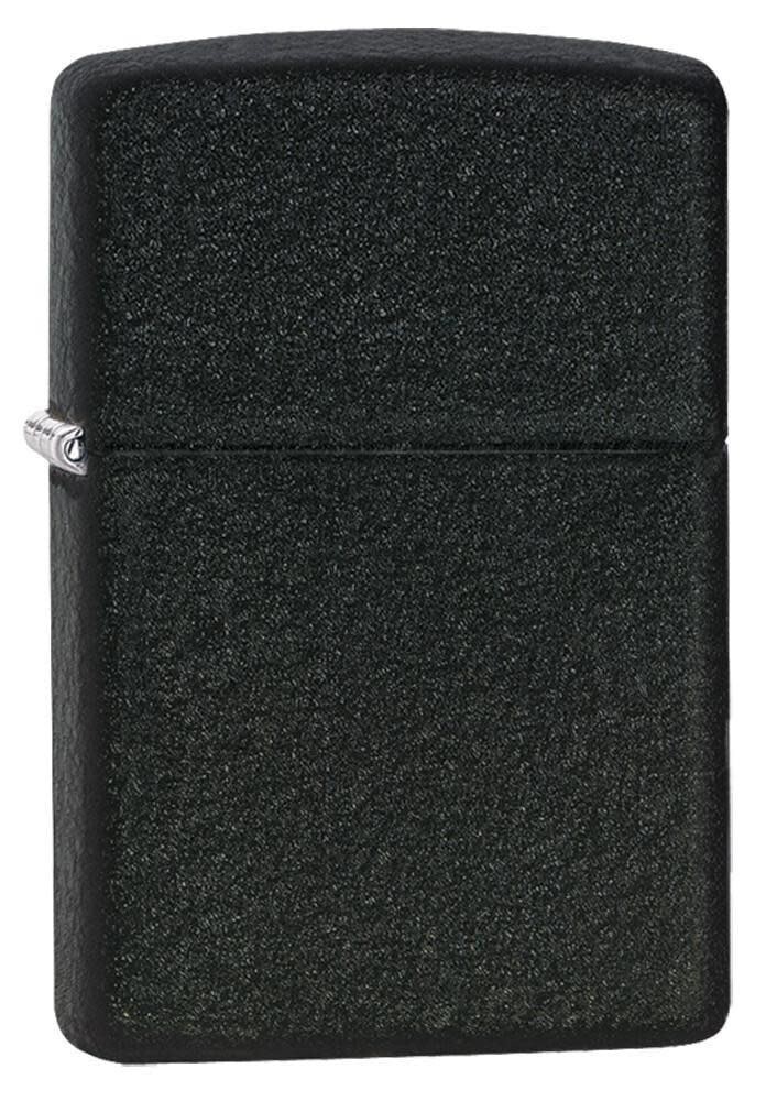 Zippo 236, классическая черная зажигалка с кракле, полноразмерная