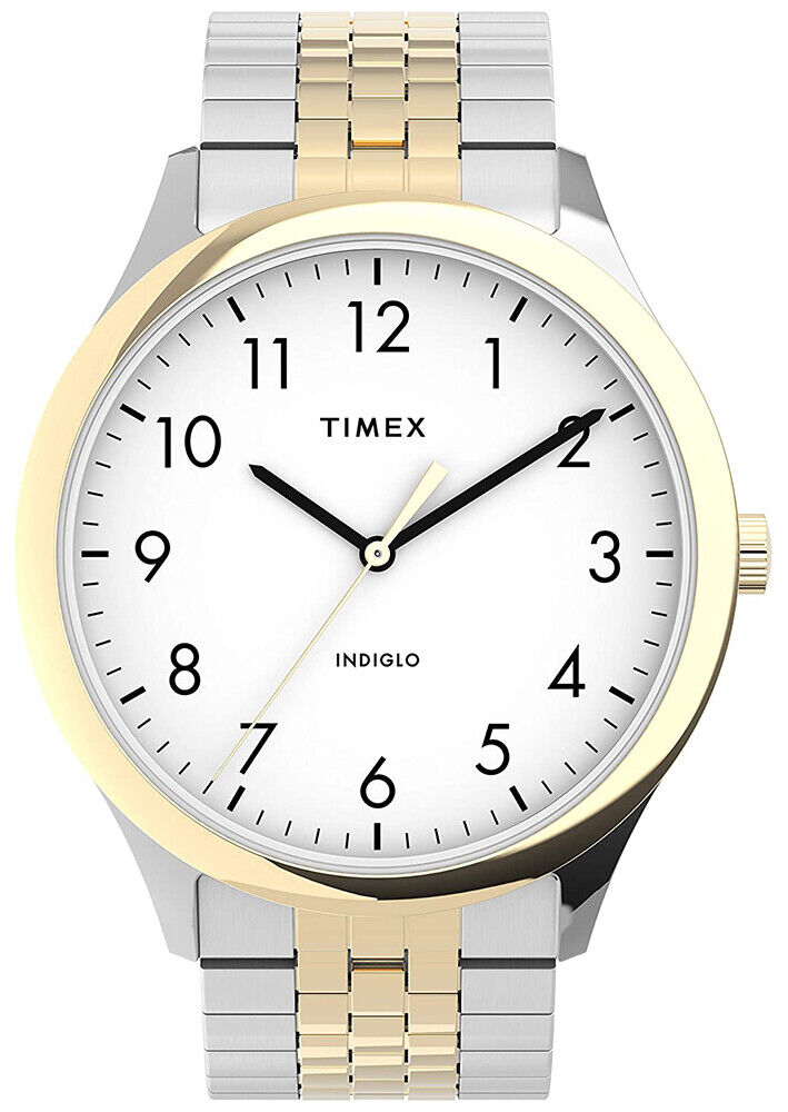 Timex TW2U40000, Easy Reader, мужские, 2-тональные часы с расширением, индиго, корпус 40 мм