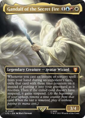 Gandalf of the Secret Fire (Borderless) Commander: The Lord of the Rings: Tales